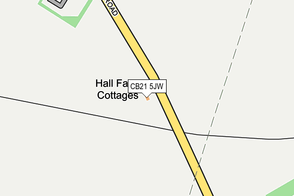 CB21 5JW map - OS OpenMap – Local (Ordnance Survey) CB21 5JW map - OS OpenMap – Local (Ordnance Survey)