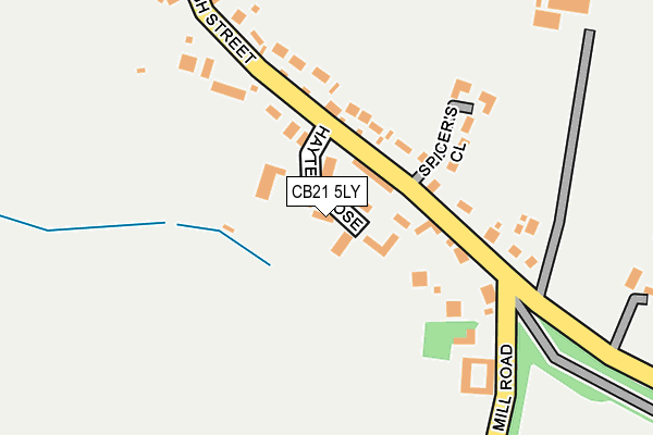 CB21 5LY map - OS OpenMap – Local (Ordnance Survey) CB21 5LY map - OS OpenMap – Local (Ordnance Survey)