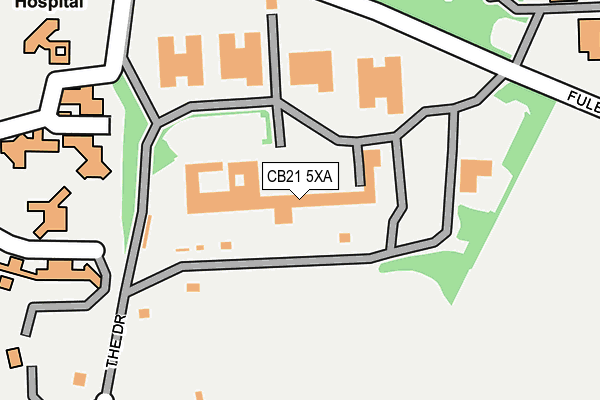 CB21 5XA map - OS OpenMap – Local (Ordnance Survey) CB21 5XA map - OS OpenMap – Local (Ordnance Survey)