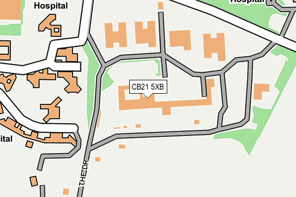 CB21 5XB map - OS OpenMap – Local (Ordnance Survey) CB21 5XB map - OS OpenMap – Local (Ordnance Survey)