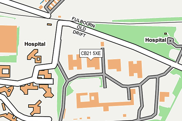 CB21 5XE map - OS OpenMap – Local (Ordnance Survey) CB21 5XE map - OS OpenMap – Local (Ordnance Survey)