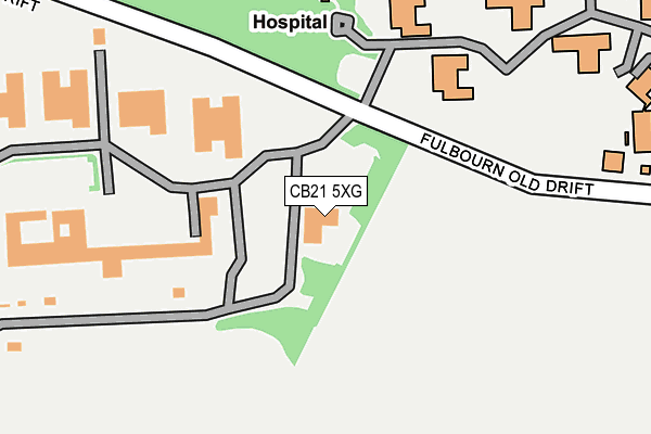 CB21 5XG map - OS OpenMap – Local (Ordnance Survey) CB21 5XG map - OS OpenMap – Local (Ordnance Survey)