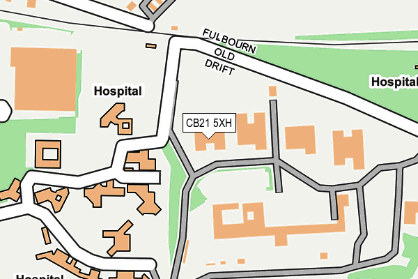 CB21 5XH map - OS OpenMap – Local (Ordnance Survey) CB21 5XH map - OS OpenMap – Local (Ordnance Survey)