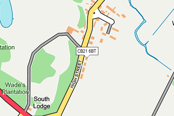 CB21 6BT map - OS OpenMap – Local (Ordnance Survey) CB21 6BT map - OS OpenMap – Local (Ordnance Survey)