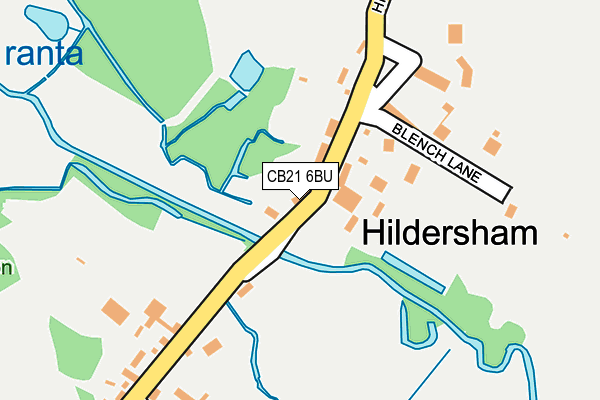 CB21 6BU map - OS OpenMap – Local (Ordnance Survey) CB21 6BU map - OS OpenMap – Local (Ordnance Survey)