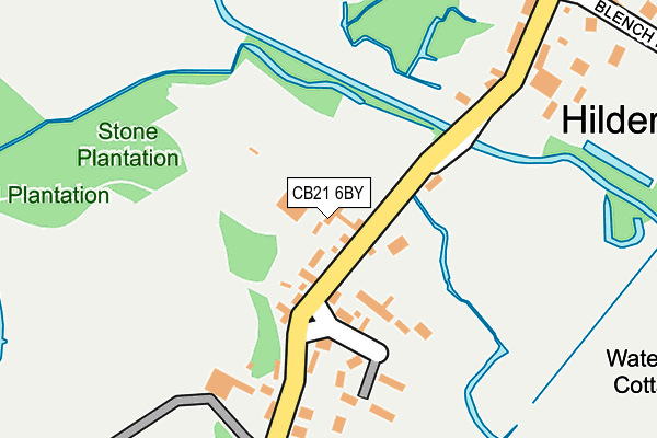 CB21 6BY map - OS OpenMap – Local (Ordnance Survey) CB21 6BY map - OS OpenMap – Local (Ordnance Survey)
