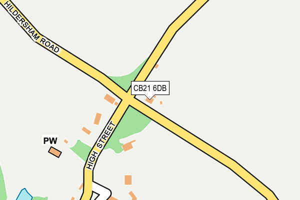 CB21 6DB map - OS OpenMap – Local (Ordnance Survey) CB21 6DB map - OS OpenMap – Local (Ordnance Survey)