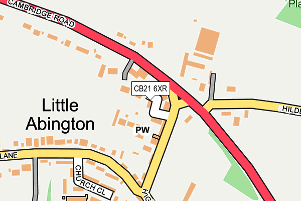 CB21 6XR map - OS OpenMap – Local (Ordnance Survey)