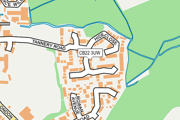 CB22 3UW map - OS OpenMap – Local (Ordnance Survey) CB22 3UW map - OS OpenMap – Local (Ordnance Survey)