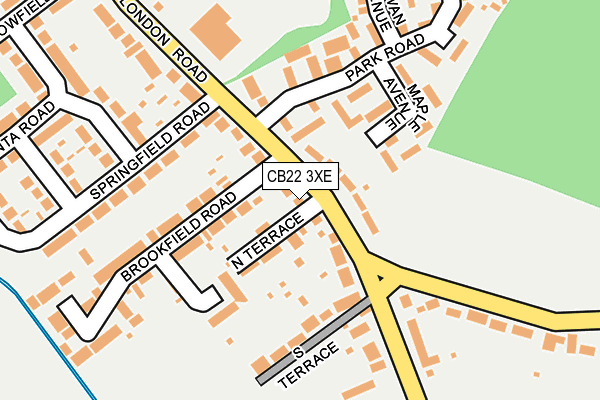 CB22 3XE map - OS OpenMap – Local (Ordnance Survey) CB22 3XE map - OS OpenMap – Local (Ordnance Survey)