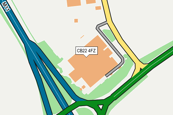 CB22 4FZ map - OS OpenMap – Local (Ordnance Survey) CB22 4FZ map - OS OpenMap – Local (Ordnance Survey)