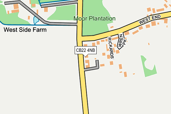 CB22 4NB map - OS OpenMap – Local (Ordnance Survey) CB22 4NB map - OS OpenMap – Local (Ordnance Survey)