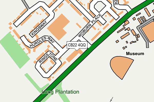 CB22 4QQ map - OS OpenMap – Local (Ordnance Survey) CB22 4QQ map - OS OpenMap – Local (Ordnance Survey)
