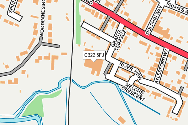 CB22 5FJ map - OS OpenMap – Local (Ordnance Survey) CB22 5FJ map - OS OpenMap – Local (Ordnance Survey)