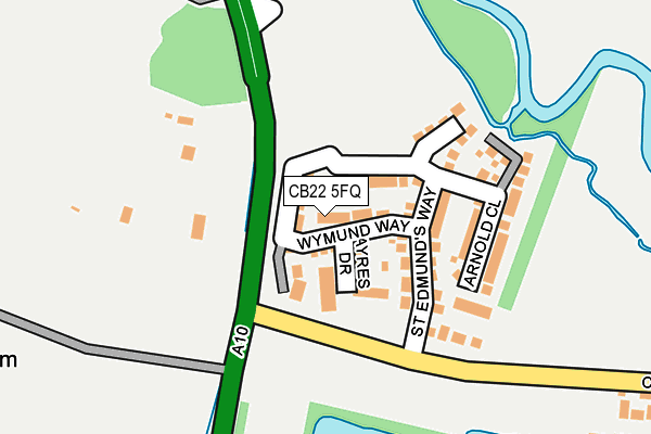 CB22 5FQ map - OS OpenMap – Local (Ordnance Survey) CB22 5FQ map - OS OpenMap – Local (Ordnance Survey)