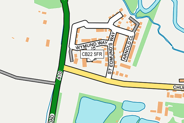 CB22 5FR map - OS OpenMap – Local (Ordnance Survey) CB22 5FR map - OS OpenMap – Local (Ordnance Survey)