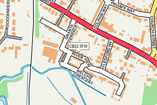 CB22 5FW map - OS OpenMap – Local (Ordnance Survey) CB22 5FW map - OS OpenMap – Local (Ordnance Survey)