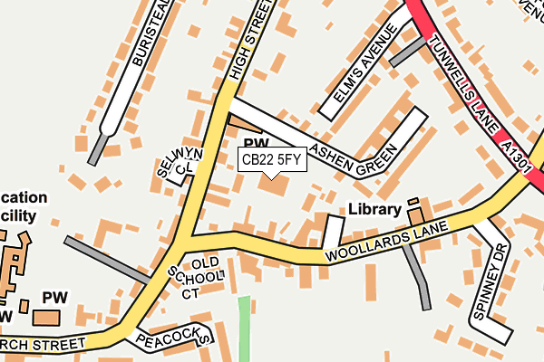 CB22 5FY map - OS OpenMap – Local (Ordnance Survey) CB22 5FY map - OS OpenMap – Local (Ordnance Survey)