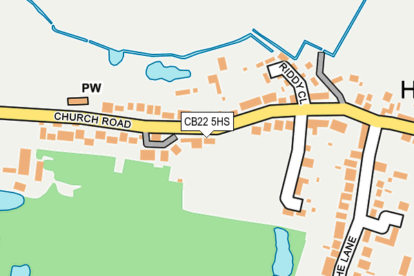 CB22 5HS map - OS OpenMap – Local (Ordnance Survey) CB22 5HS map - OS OpenMap – Local (Ordnance Survey)