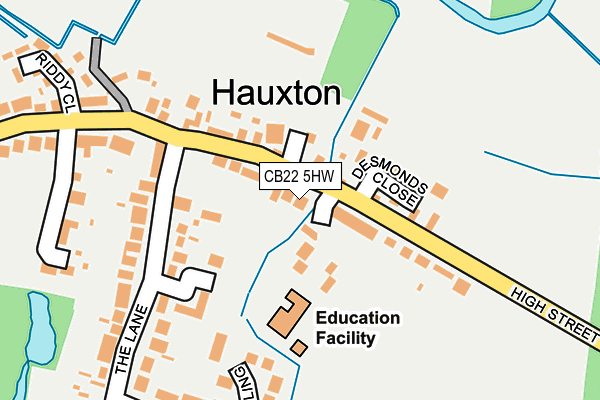 CB22 5HW map - OS OpenMap – Local (Ordnance Survey) CB22 5HW map - OS OpenMap – Local (Ordnance Survey)