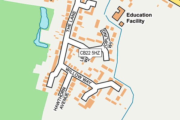 CB22 5HZ map - OS OpenMap – Local (Ordnance Survey)
