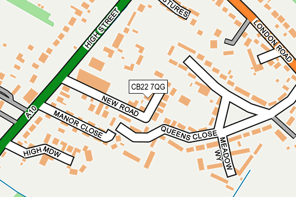 CB22 7QG map - OS OpenMap – Local (Ordnance Survey) CB22 7QG map - OS OpenMap – Local (Ordnance Survey)