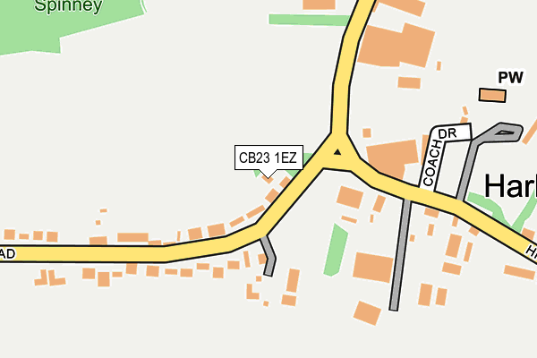 CB23 1EZ map - OS OpenMap – Local (Ordnance Survey) CB23 1EZ map - OS OpenMap – Local (Ordnance Survey)