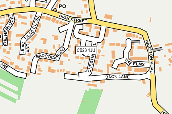 CB23 1JU map - OS OpenMap – Local (Ordnance Survey) CB23 1JU map - OS OpenMap – Local (Ordnance Survey)