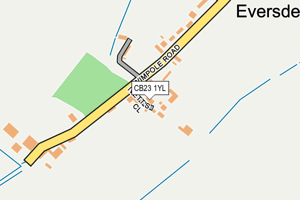 CB23 1YL map - OS OpenMap – Local (Ordnance Survey) CB23 1YL map - OS OpenMap – Local (Ordnance Survey)