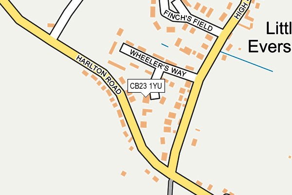 CB23 1YU map - OS OpenMap – Local (Ordnance Survey) CB23 1YU map - OS OpenMap – Local (Ordnance Survey)