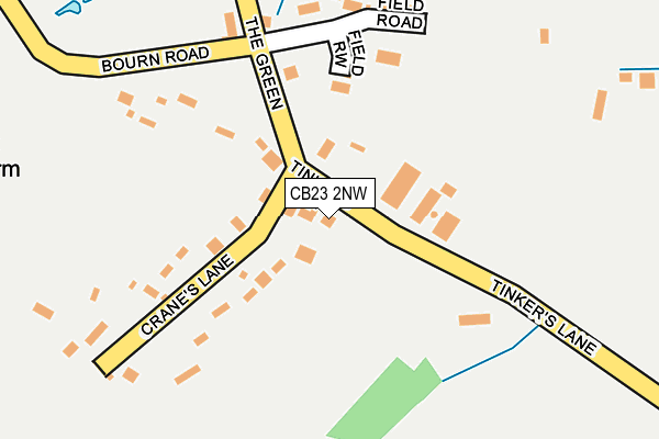 CB23 2NW map - OS OpenMap – Local (Ordnance Survey) CB23 2NW map - OS OpenMap – Local (Ordnance Survey)