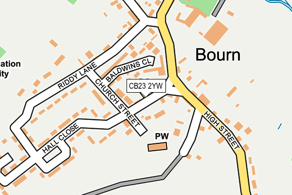 CB23 2YW map - OS OpenMap – Local (Ordnance Survey) CB23 2YW map - OS OpenMap – Local (Ordnance Survey)