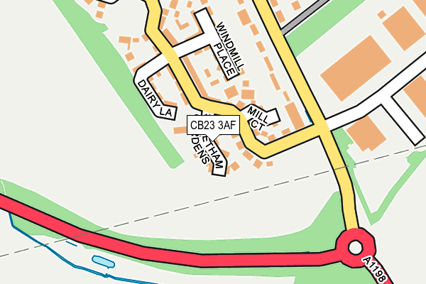 CB23 3AF map - OS OpenMap – Local (Ordnance Survey)