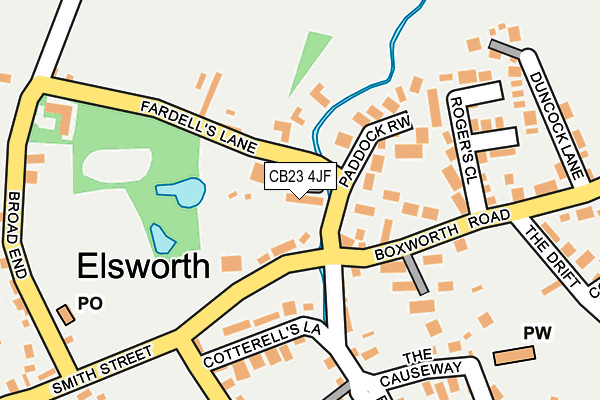 CB23 4JF map - OS OpenMap – Local (Ordnance Survey) CB23 4JF map - OS OpenMap – Local (Ordnance Survey)
