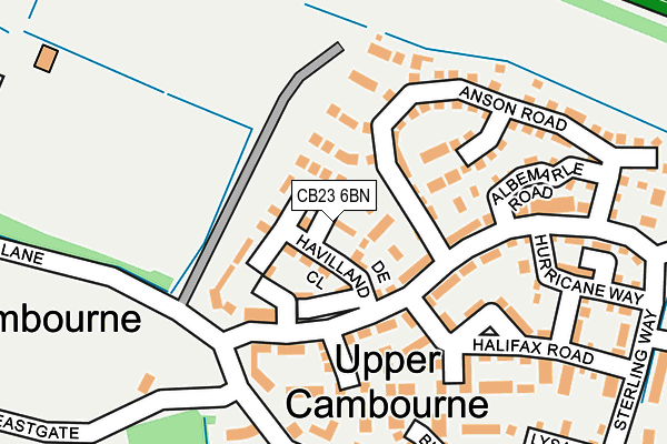 CB23 6BN map - OS OpenMap – Local (Ordnance Survey) CB23 6BN map - OS OpenMap – Local (Ordnance Survey)