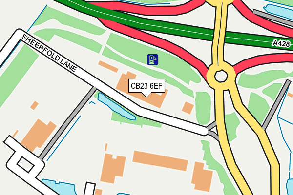 CB23 6EF map - OS OpenMap – Local (Ordnance Survey) CB23 6EF map - OS OpenMap – Local (Ordnance Survey)