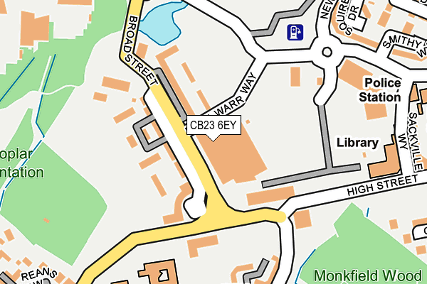 CB23 6EY map - OS OpenMap – Local (Ordnance Survey) CB23 6EY map - OS OpenMap – Local (Ordnance Survey)