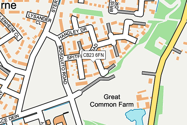 CB23 6FN map - OS OpenMap – Local (Ordnance Survey)