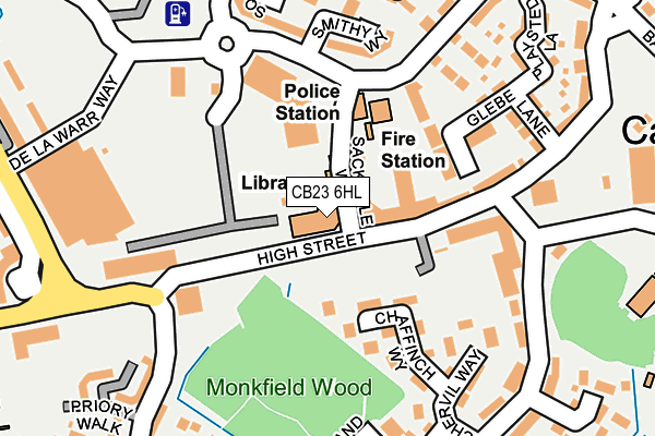 CB23 6HL map - OS OpenMap – Local (Ordnance Survey) CB23 6HL map - OS OpenMap – Local (Ordnance Survey)