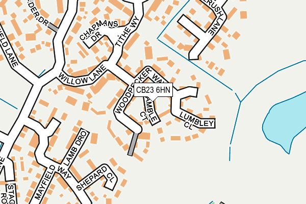 CB23 6HN map - OS OpenMap – Local (Ordnance Survey) CB23 6HN map - OS OpenMap – Local (Ordnance Survey)