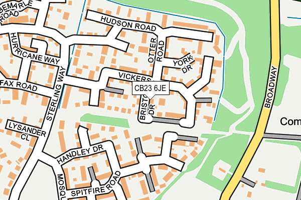CB23 6JE map - OS OpenMap – Local (Ordnance Survey) CB23 6JE map - OS OpenMap – Local (Ordnance Survey)