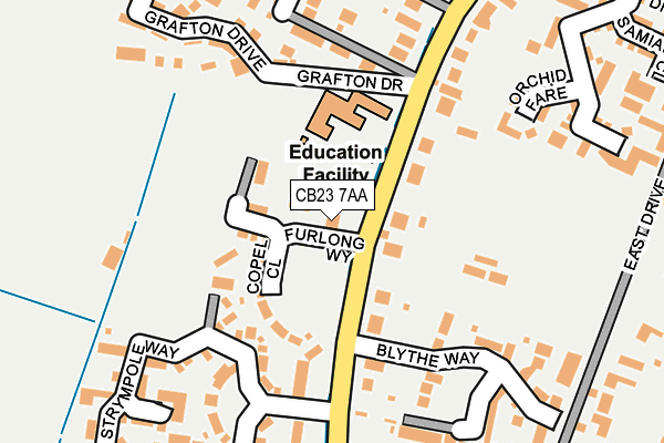 CB23 7AA map - OS OpenMap – Local (Ordnance Survey) CB23 7AA map - OS OpenMap – Local (Ordnance Survey)