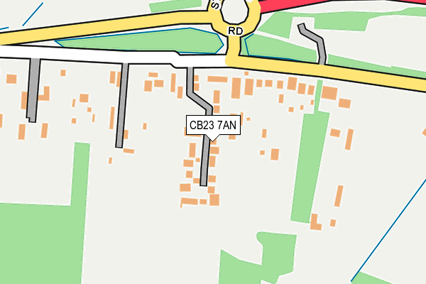 CB23 7AN map - OS OpenMap – Local (Ordnance Survey) CB23 7AN map - OS OpenMap – Local (Ordnance Survey)