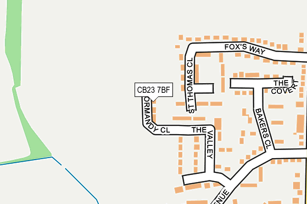 CB23 7BF map - OS OpenMap – Local (Ordnance Survey) CB23 7BF map - OS OpenMap – Local (Ordnance Survey)