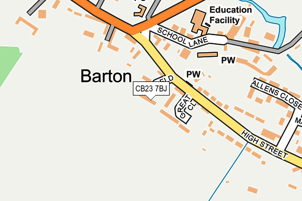 CB23 7BJ map - OS OpenMap – Local (Ordnance Survey) CB23 7BJ map - OS OpenMap – Local (Ordnance Survey)