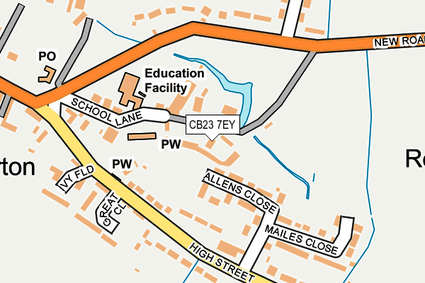 CB23 7EY map - OS OpenMap – Local (Ordnance Survey) CB23 7EY map - OS OpenMap – Local (Ordnance Survey)