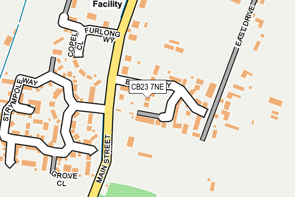 CB23 7NE map - OS OpenMap – Local (Ordnance Survey) CB23 7NE map - OS OpenMap – Local (Ordnance Survey)