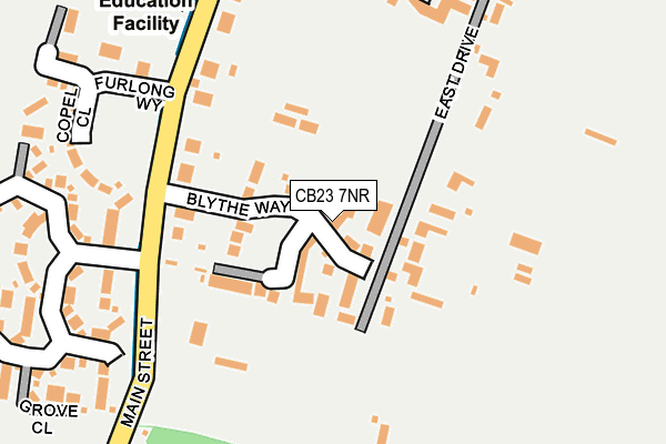 CB23 7NR map - OS OpenMap – Local (Ordnance Survey) CB23 7NR map - OS OpenMap – Local (Ordnance Survey)