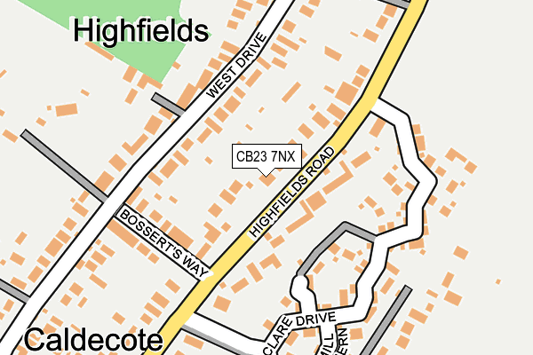 CB23 7NX map - OS OpenMap – Local (Ordnance Survey) CB23 7NX map - OS OpenMap – Local (Ordnance Survey)