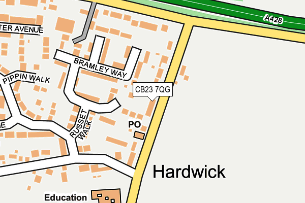 CB23 7QG map - OS OpenMap – Local (Ordnance Survey) CB23 7QG map - OS OpenMap – Local (Ordnance Survey)